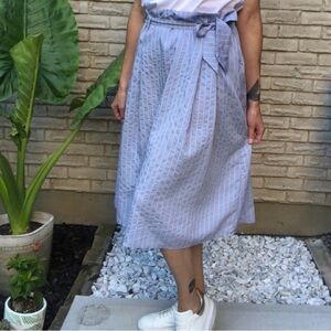 Chic Lavender A-Line Skirt with Bow